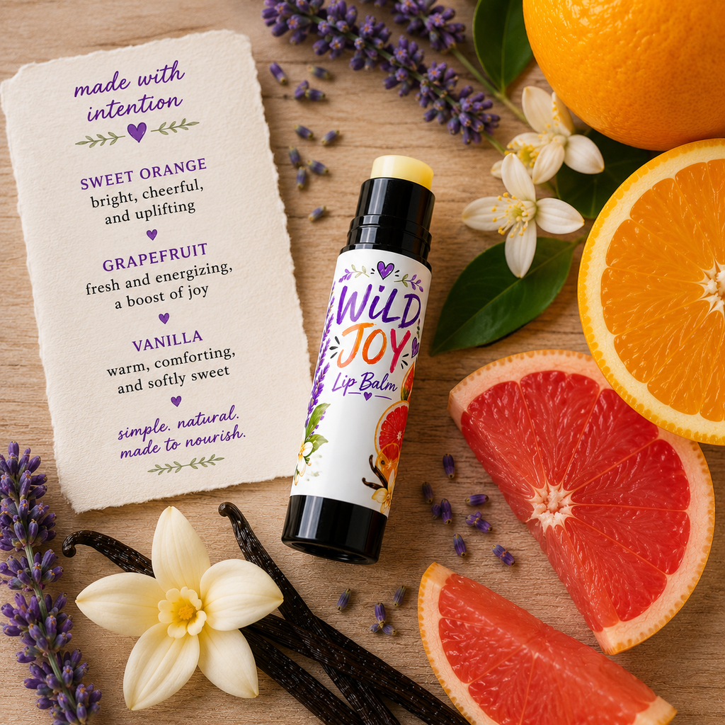 Wild Joy Lip Balm | Sweet Orange, Grapefruit, Vanilla