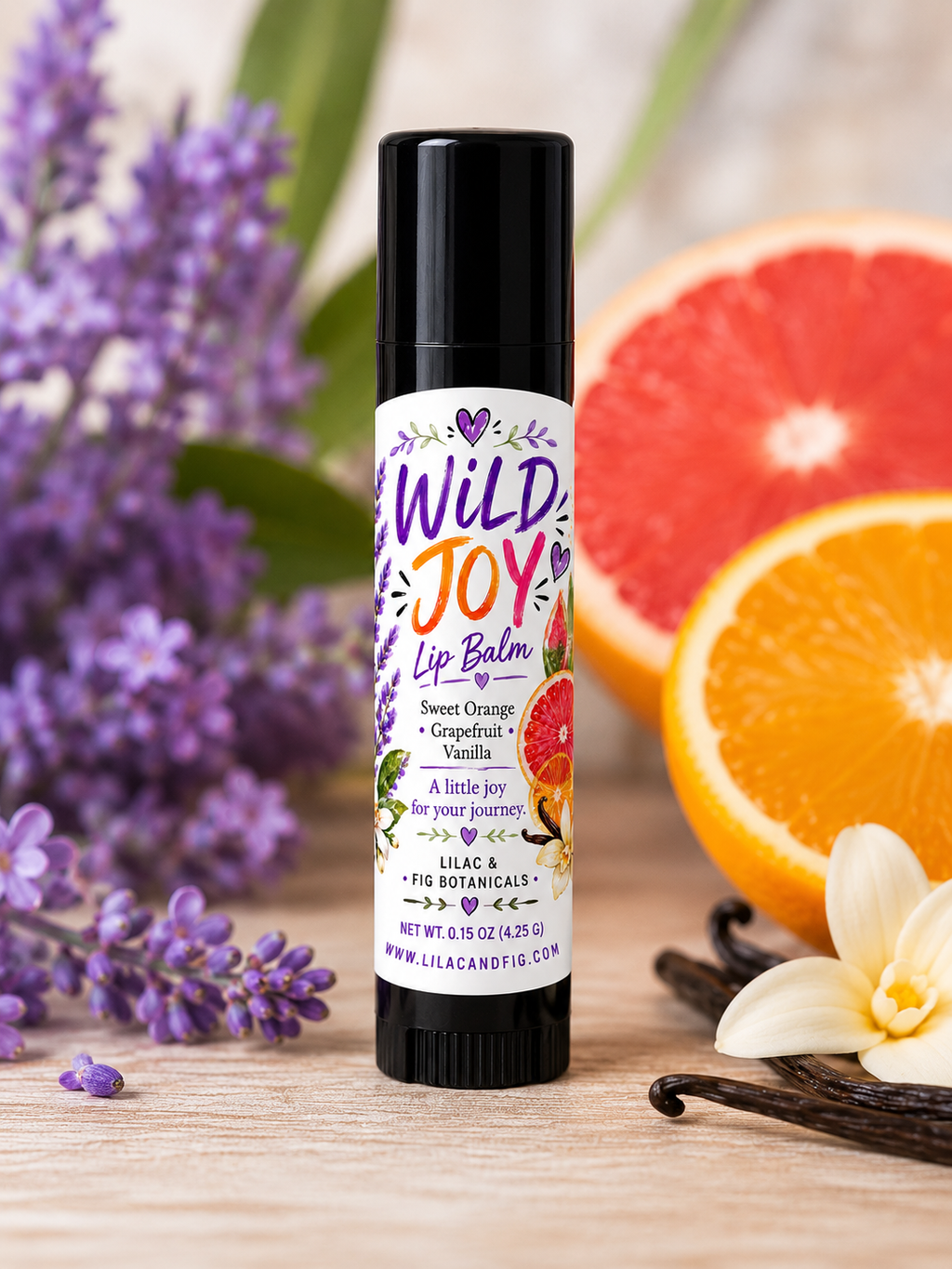 Wild Joy Lip Balm | Sweet Orange, Grapefruit, Vanilla