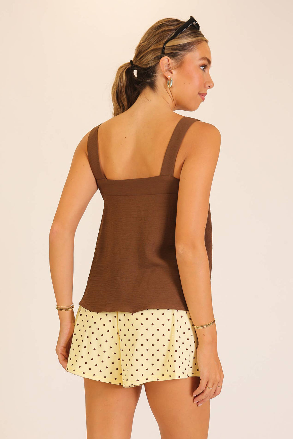 Tie Front Flowy Cami Top
