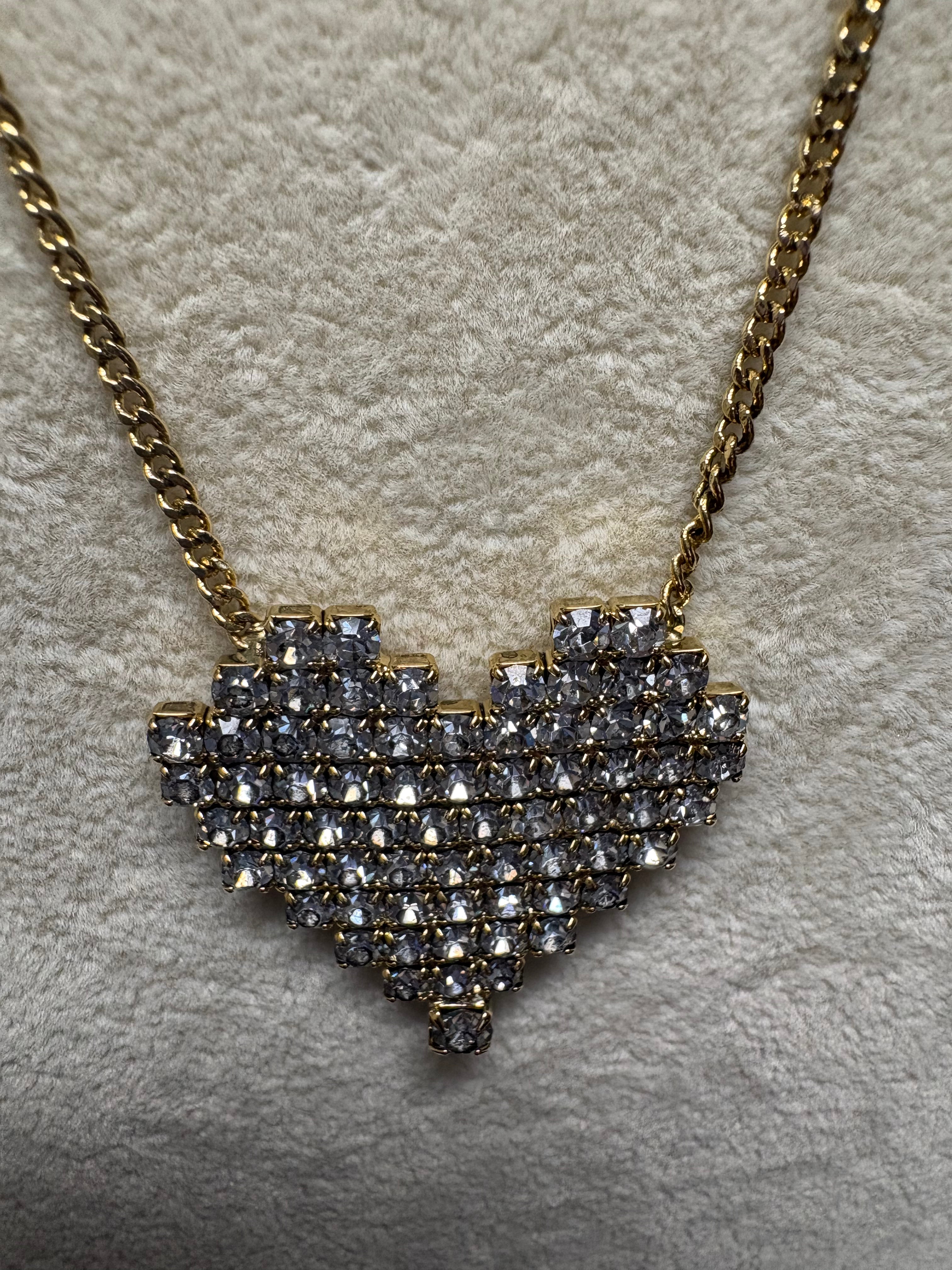 Candy Heart Necklace in Clear