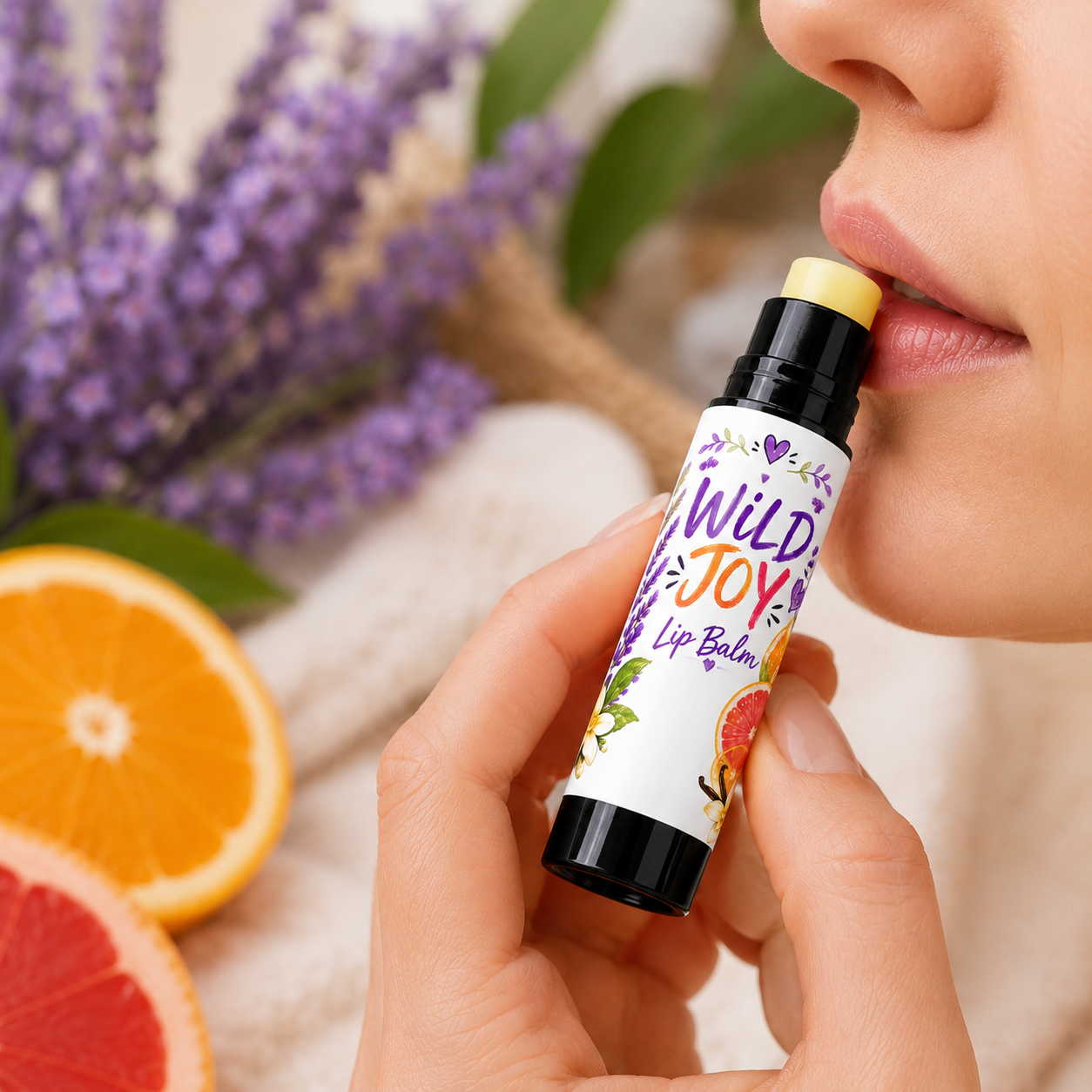 Wild Joy Lip Balm | Sweet Orange, Grapefruit, Vanilla
